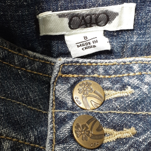 Cato Blue Jeans Button Back Pockets Size 8 - Picture 14 of 16